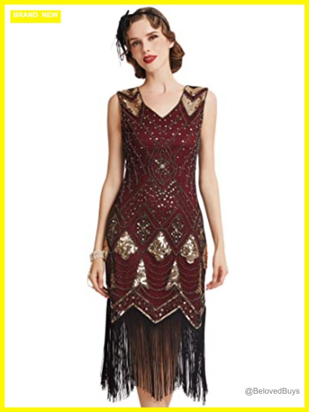 1920s Flapper Dress Great Gatsby Sleeveless Party Dress
